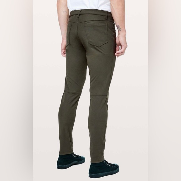 Lululemon Men’s ABC Pant Slim Fit 28 X 28 Dark Olive Green Warpstreme M55593S - Picture 14 of 15